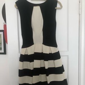 Black and cream striped dress